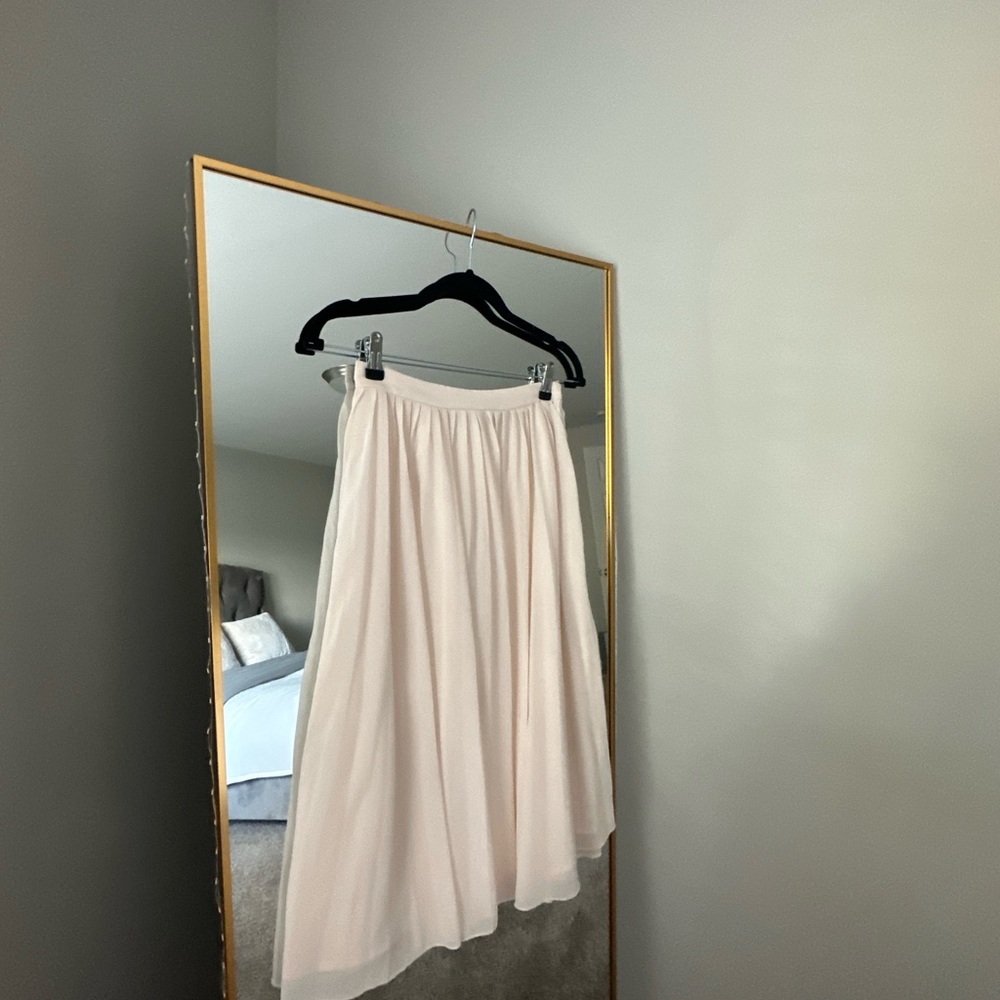 ASOS Cream Pink Midi Skirt